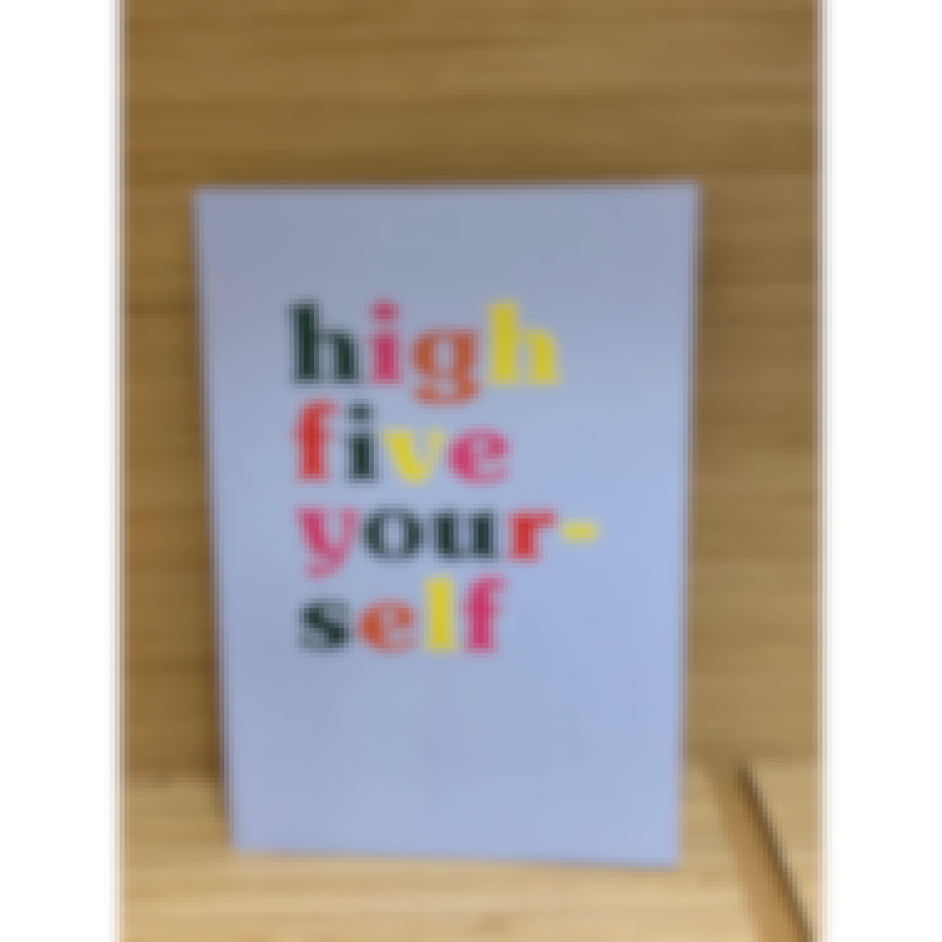 Recycled Paper Greetings Card Congratulations High Five