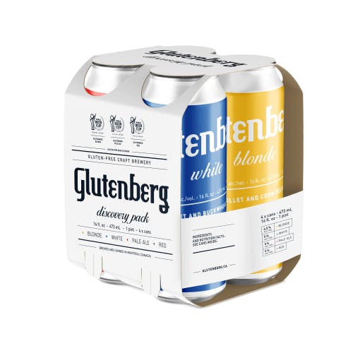 Glutenberg Discovery 4 pack 16 oz. Can Yankee Spirits