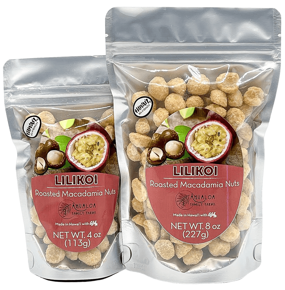 Ahualoa Farms Lilikoi Macadamia Nuts 4 oz. Kona Wine Market