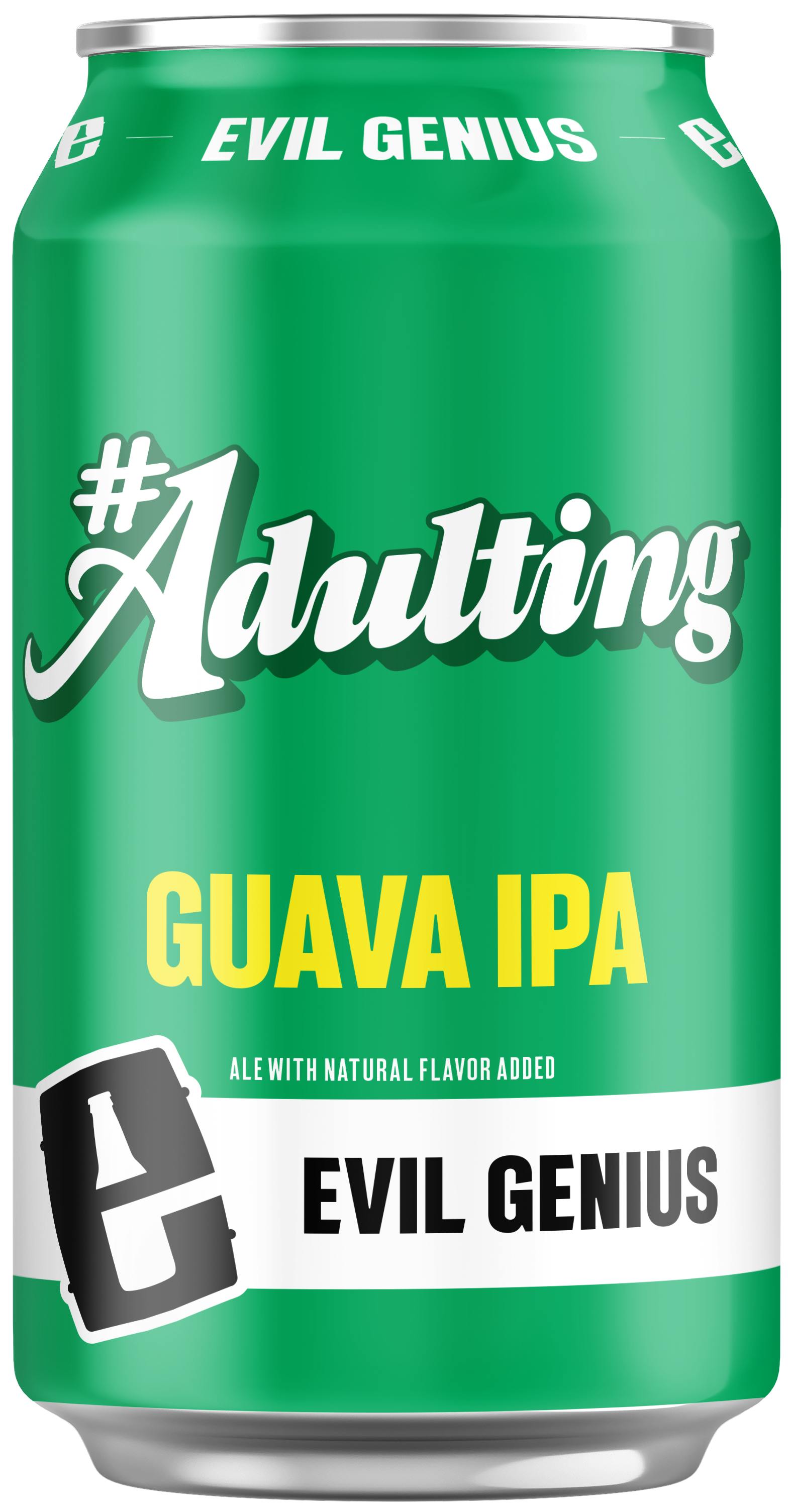 Evil Genius Beer Company Adulting Guava IPA 6 pack 12 oz. Can Yankee