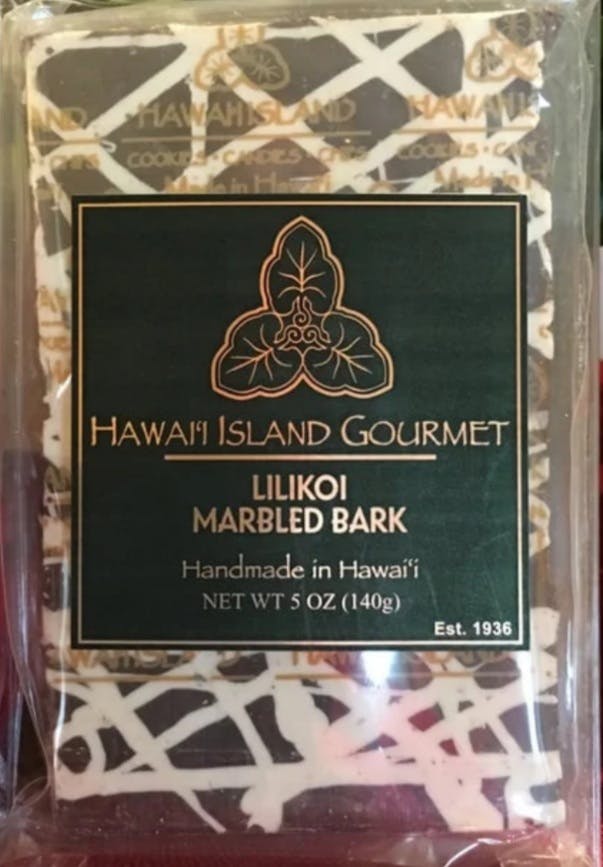 Hawaii Island Gourmet Lilikoi Marbled Chocolate Bark