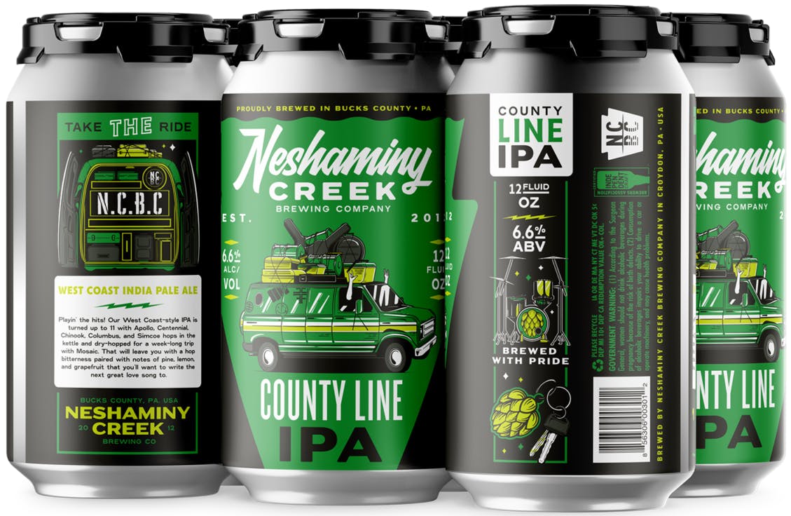 Neshaminy Creek Brewing County Line IPA 6 pack 12 oz. Kelly's Liquor