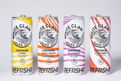 White Claw Hard Seltzer Strawberry 24oz Can