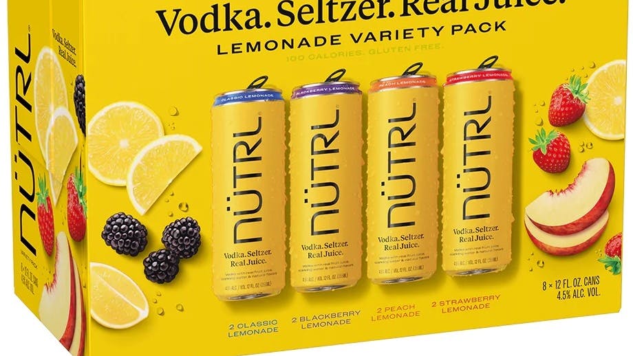 Nütrl Lemonade Vodka Seltzer Variety Pack 8 pack 12 oz. Can - Yankee Spirits