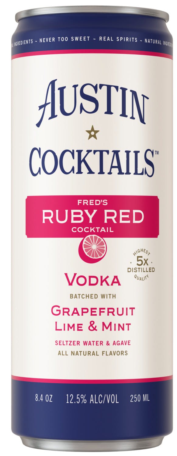 Austin Cocktails Fred's Ruby Red Cocktail 4 pack Can - Bruce Park Liquors
