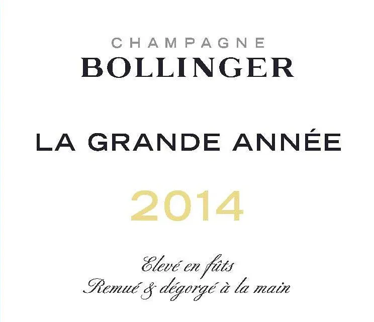Bollinger La Grande Année 2014 1.5L - Station Plaza Wine