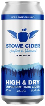 Stowe Cider High And Dry Super Dry Hard Cider 4 pack 16 oz. Can