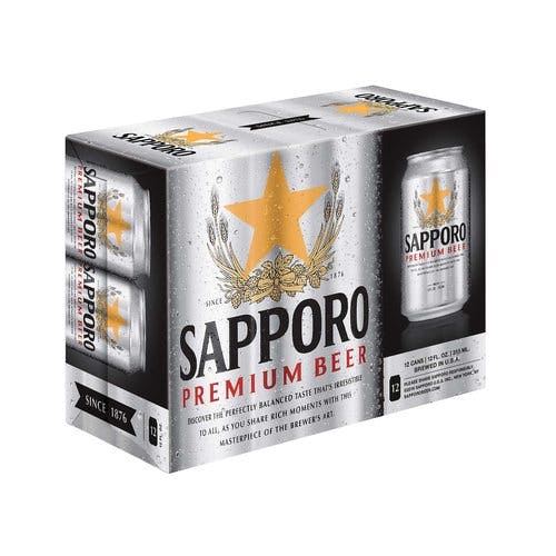 Sapporo Premium Beer 12 pack 12 oz. Can - Petite Cellars