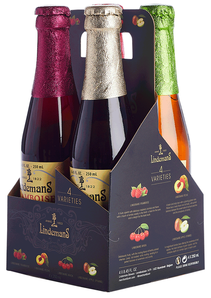 Brouwerij Lindemans Lambic 4 Bottle Sampler Pack 4 pack 250ml Bottle - Petite Cellars