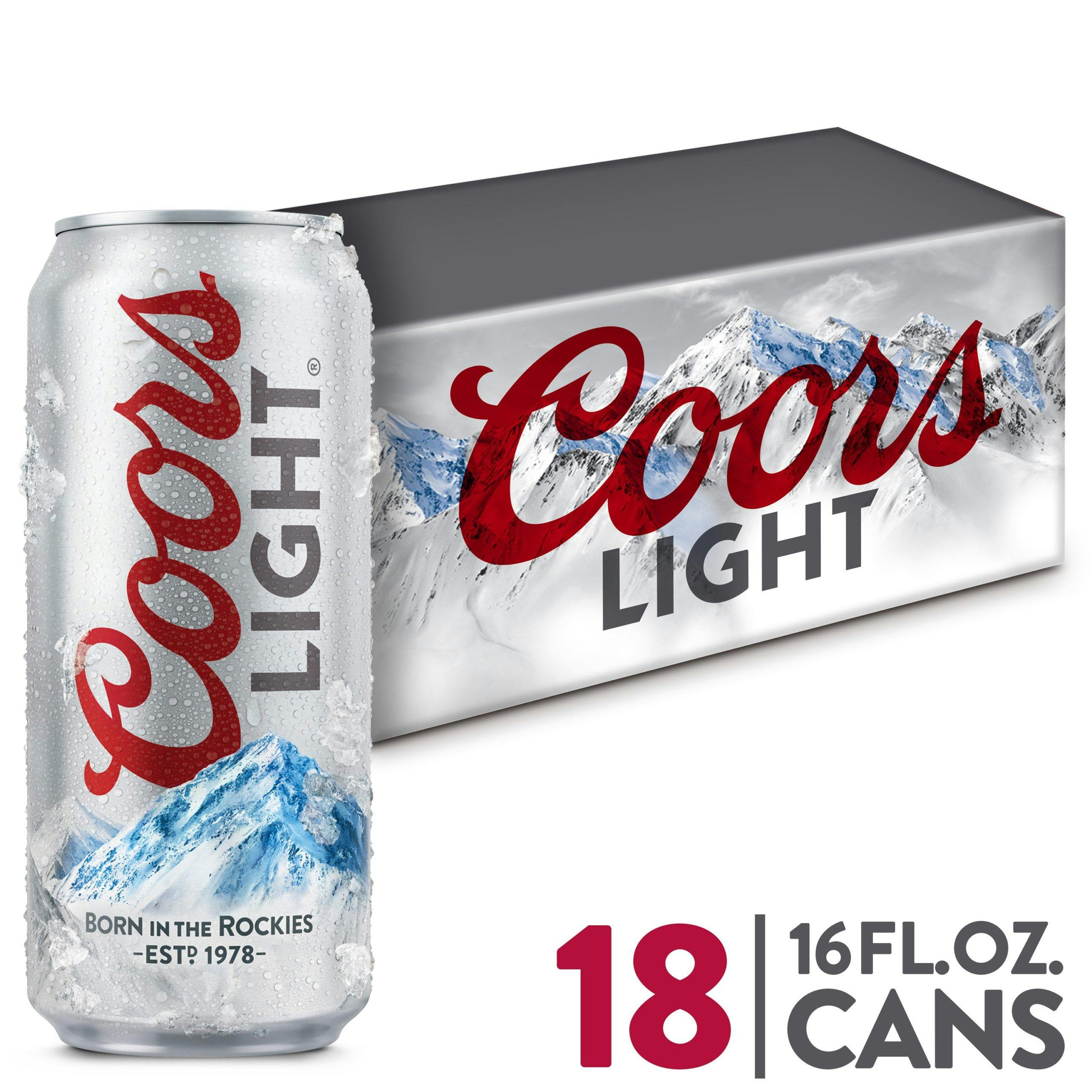 Coors Light Big 18Pack 18 pack 16 oz. Can Petite Cellars