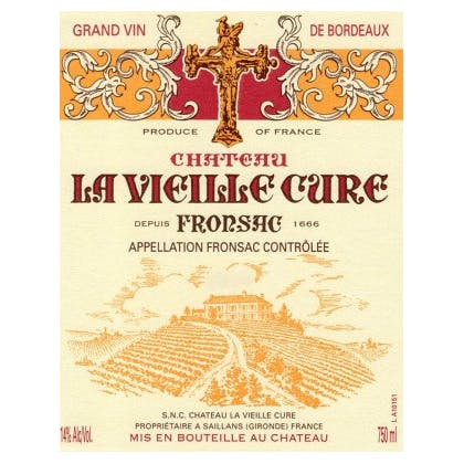 Chateau la Vieille Cure Fronsac 2019 750ml Rye Brook Wine Spirit