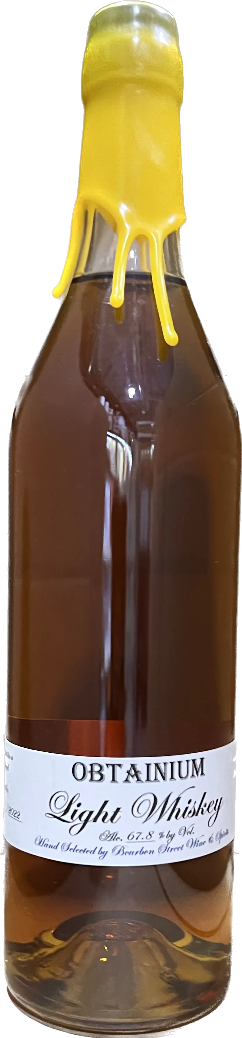 Obtanium  "Store Pick" Single Barrel Light Whiskey 135.6 Proof 750ml