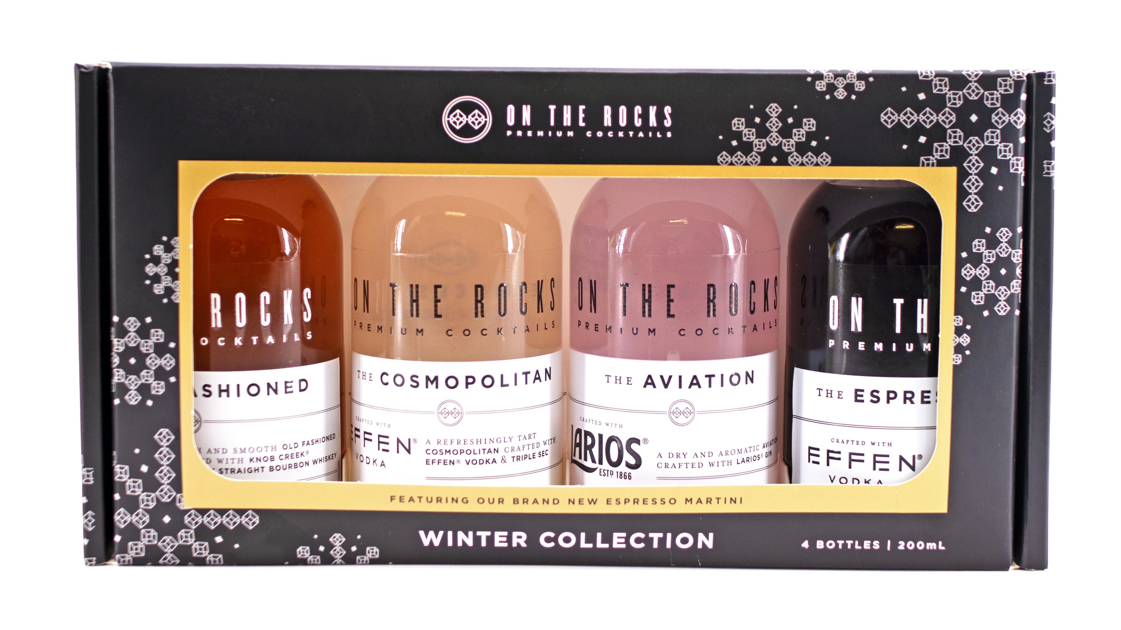 On The Rocks Premium Cocktails Winter Cocktail Variety Pack 4 Pack   666387 