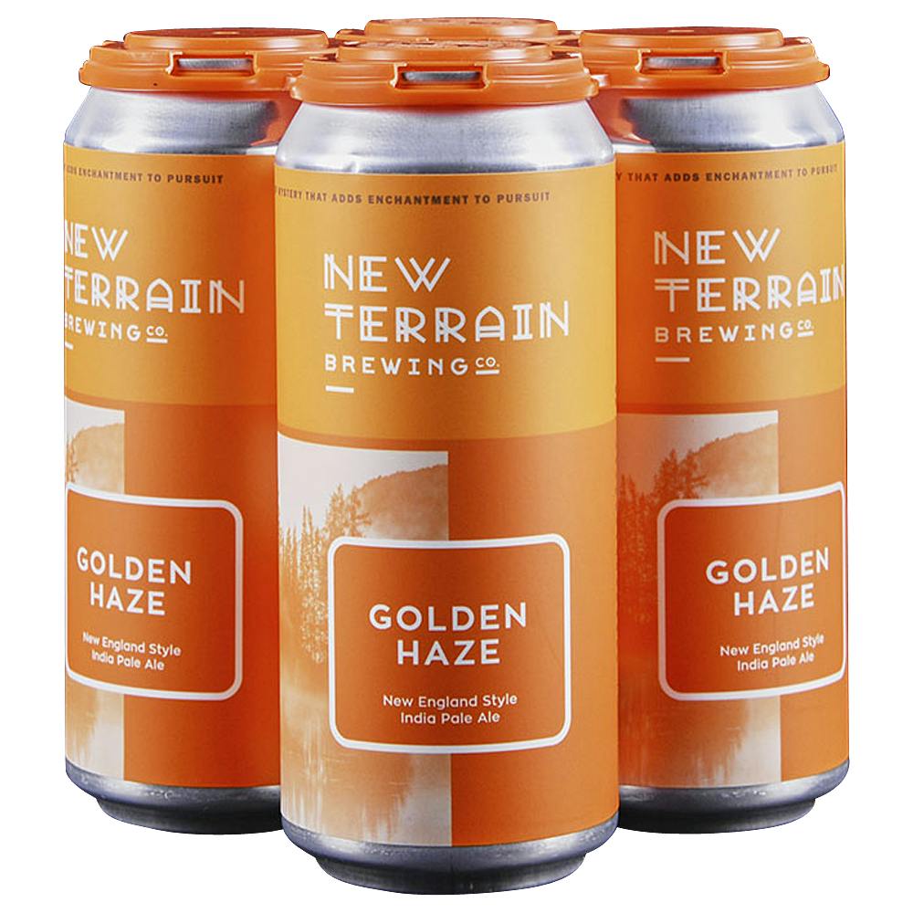 New Terrain Brewing Golden Haze NEIPA 4 pack 16 oz. Can - Argonaut Wine ...