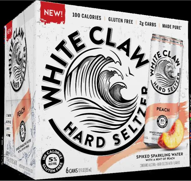 White Claw PEACH 6 pack 12 oz. Can - Yankee Spirits