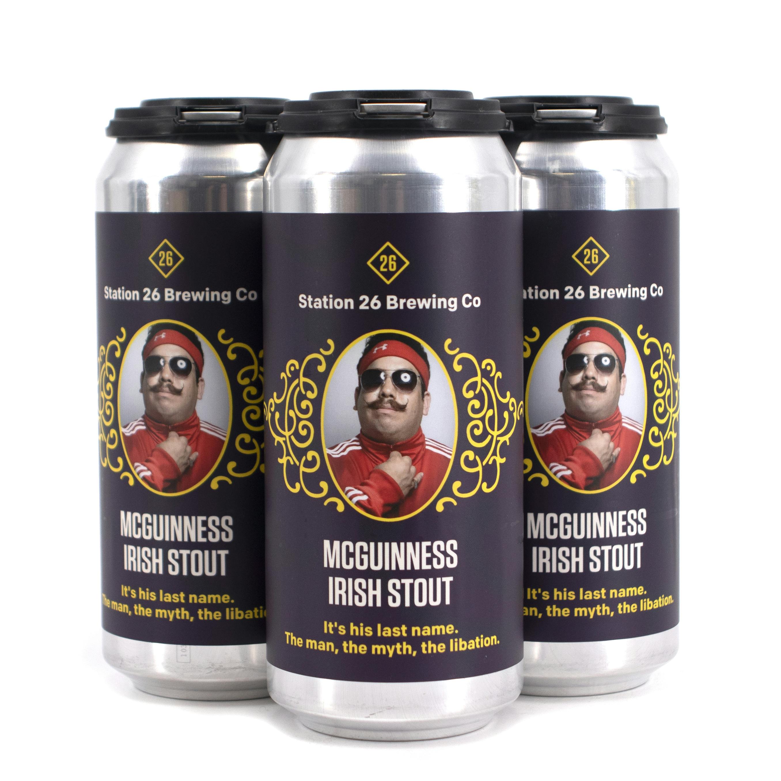 Station 26 Brewing Co. McGuinness Irish Stout 4 pack 16 oz. Can - Argonaut  Wine & Liquor