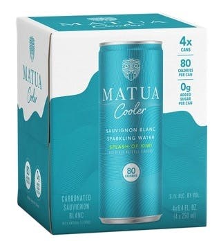 Matua Cooler Sauvignon Blanc Sparkling Water + Kiwi 4 pack 250ml Can ...