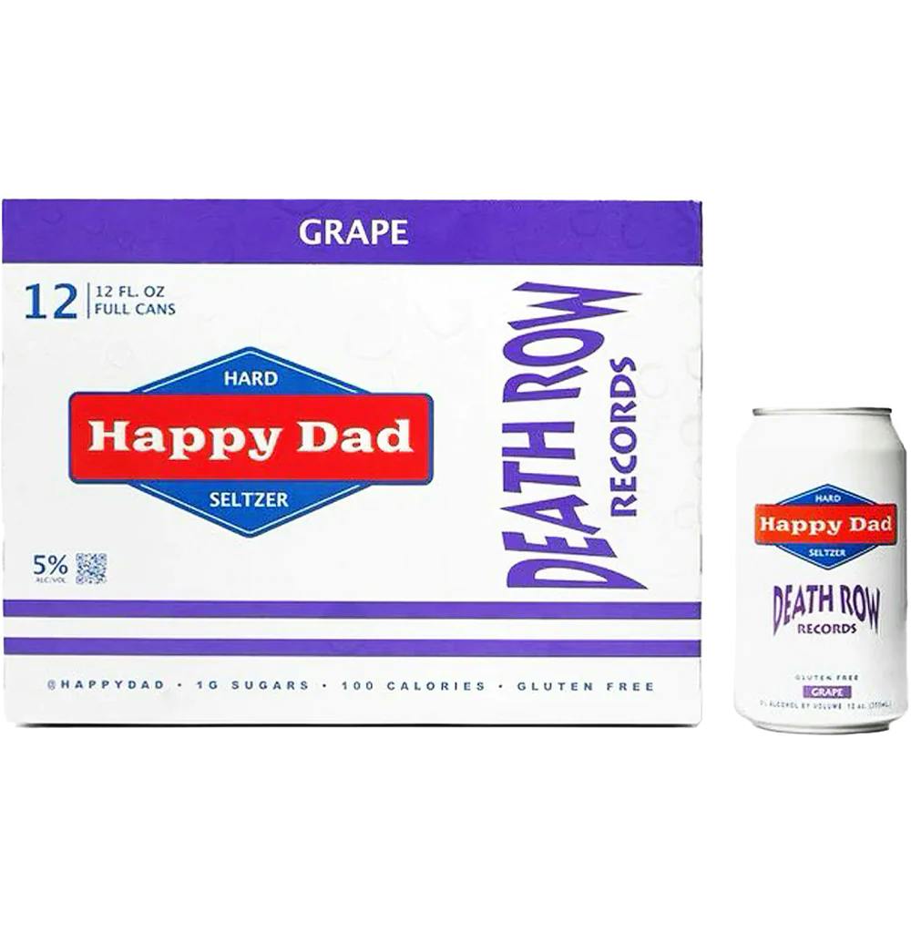 Happy Dad Hard Seltzer Grape Death Row Records 12 pack 12 oz. Buster's Liquors & Wines