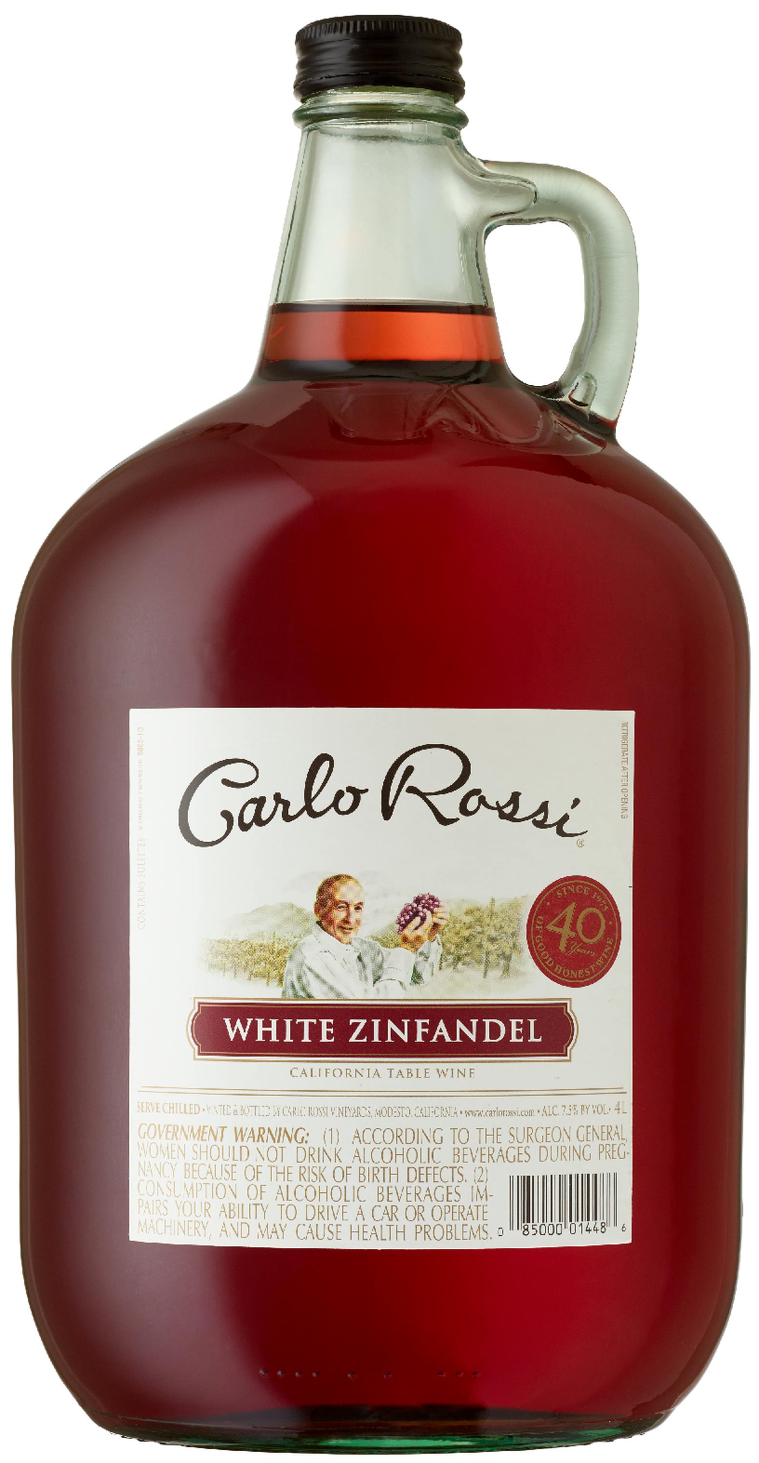 Carlo Rossi White Zinfandel 4L Glass - High Spirits