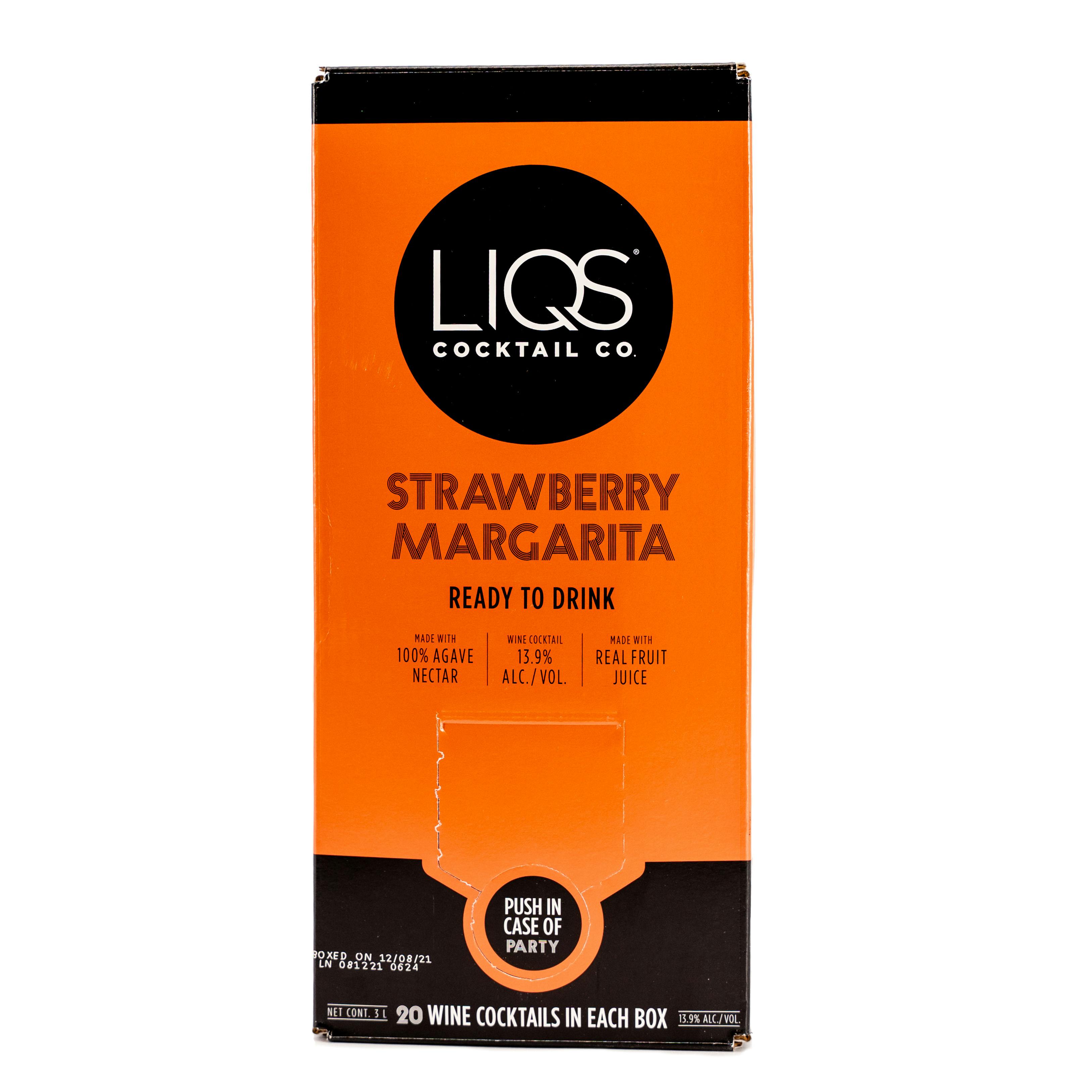 LIQS Strawberry Margarita 3L Argonaut Wine & Liquor