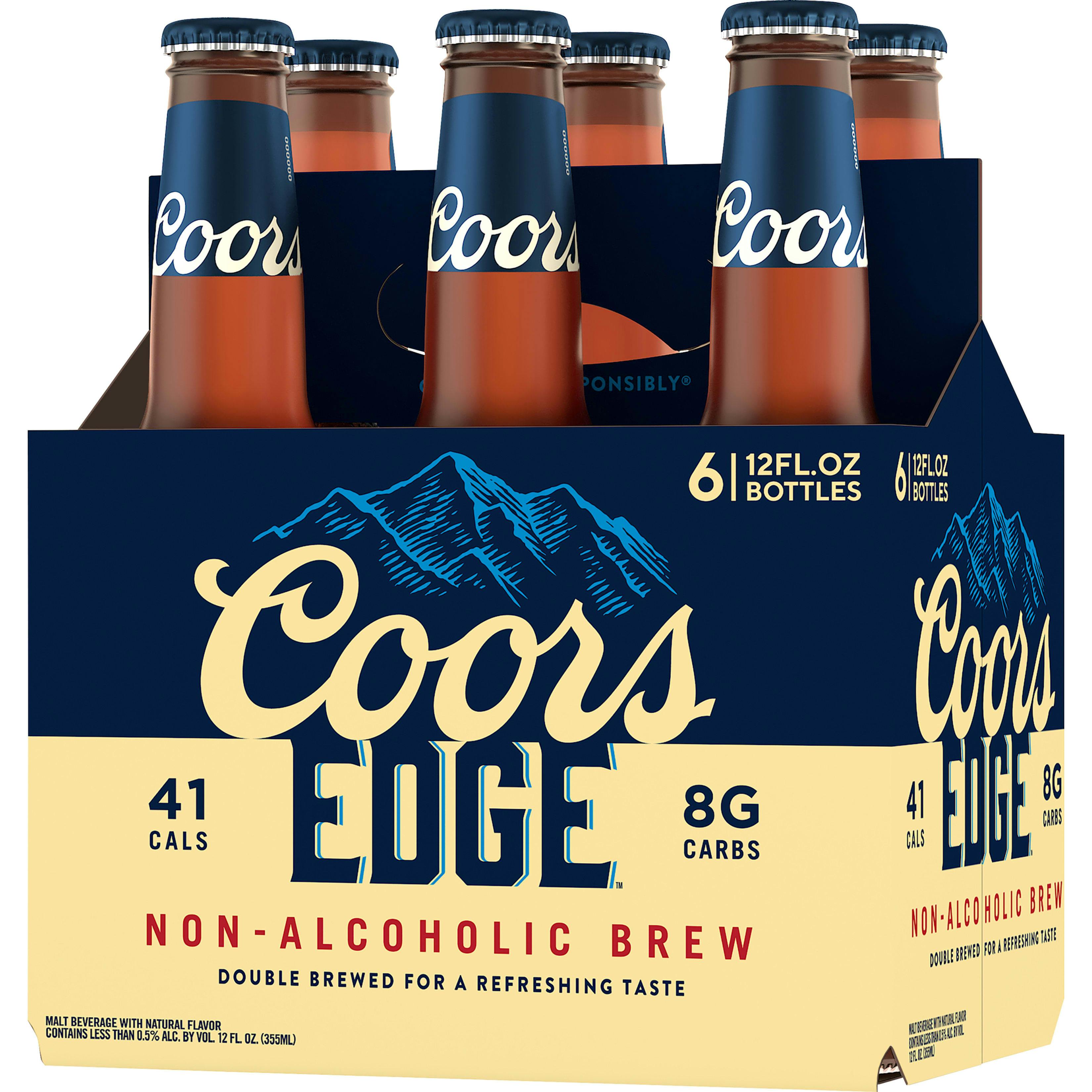 Coors Edge Non-Alcoholic Beer 6 pack 12 oz. - Petite Cellars