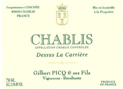 Gilbert Picq Chablis Dessus La Carriere 2021 750ml - Domaine