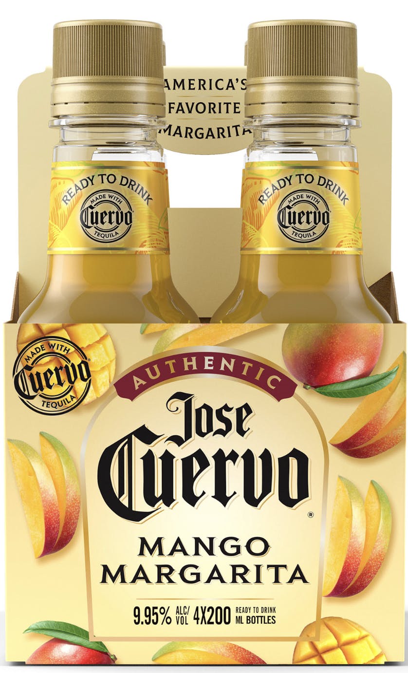 Jose Cuervo Authentic Cuervo Mango Margarita 4 pack 200ml - Micky Finn's