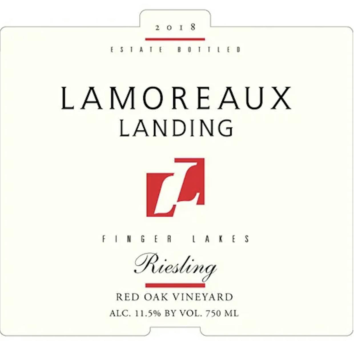 Lamoreaux Landing Red Oak Vineyard Riesling 2018 750ml Buster's