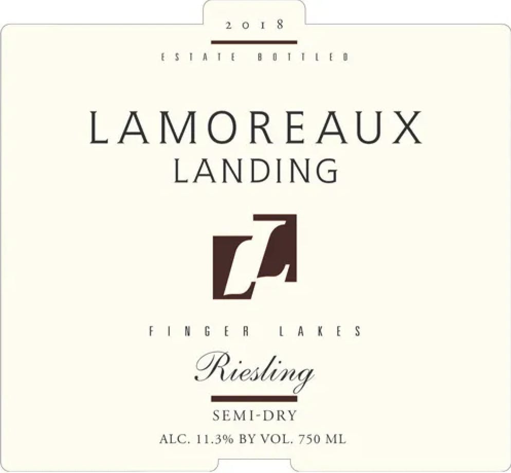Lamoreaux Landing Semi Dry Riesling 2018 750ml Buster's Liquors & Wines
