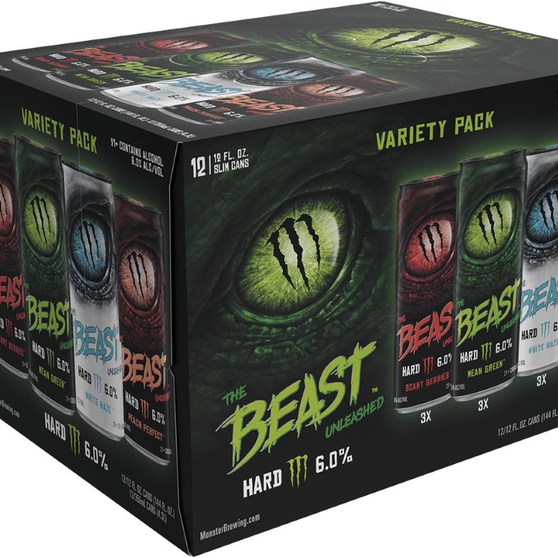 Monster The Beast Unleashed Hard Seltzer Variety Pack 12 pack 12 Monster The Beast Unleashed Hard Seltzer Variety Pack 12 pack 12
