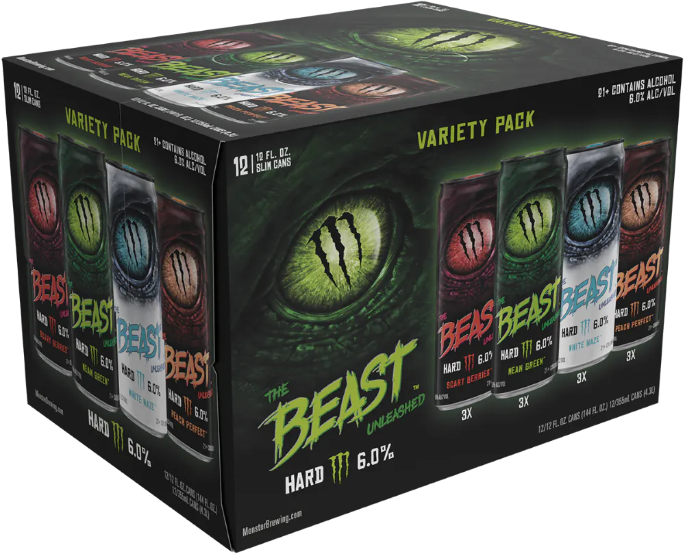 Monster The Beast Unleashed Hard Seltzer Variety Pack 12 pack 12