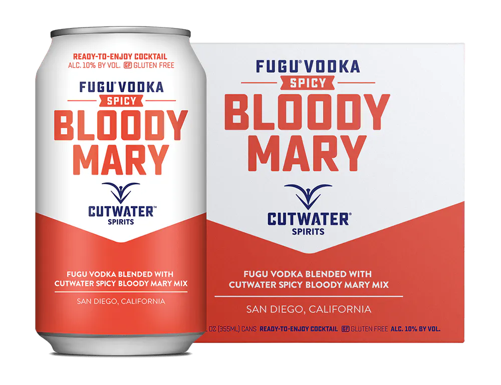 Cutwater Spirits Fugu Vodka Spicy Bloody Mary 4 pack 12 oz. Can
