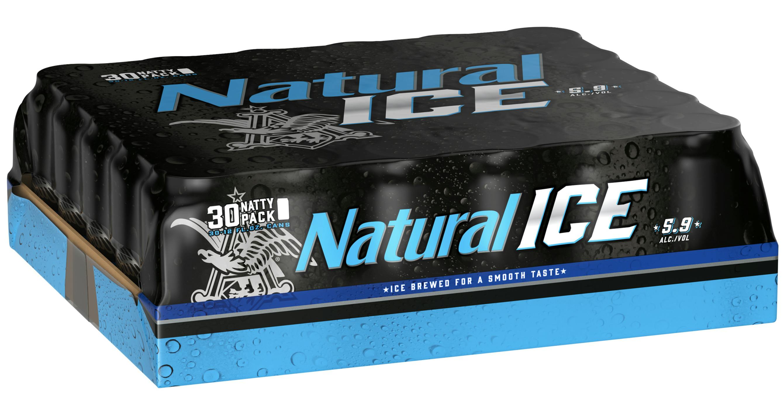 Natural Ice Domestic Beer, 30 Pack 12 Cans, ABV, 47% OFF