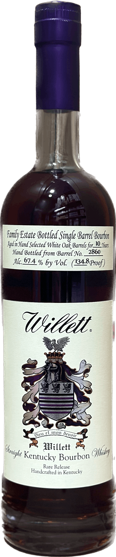 Willett Family Estate "Store Pick" Bourbon Purple Top Selection #1 10 ...