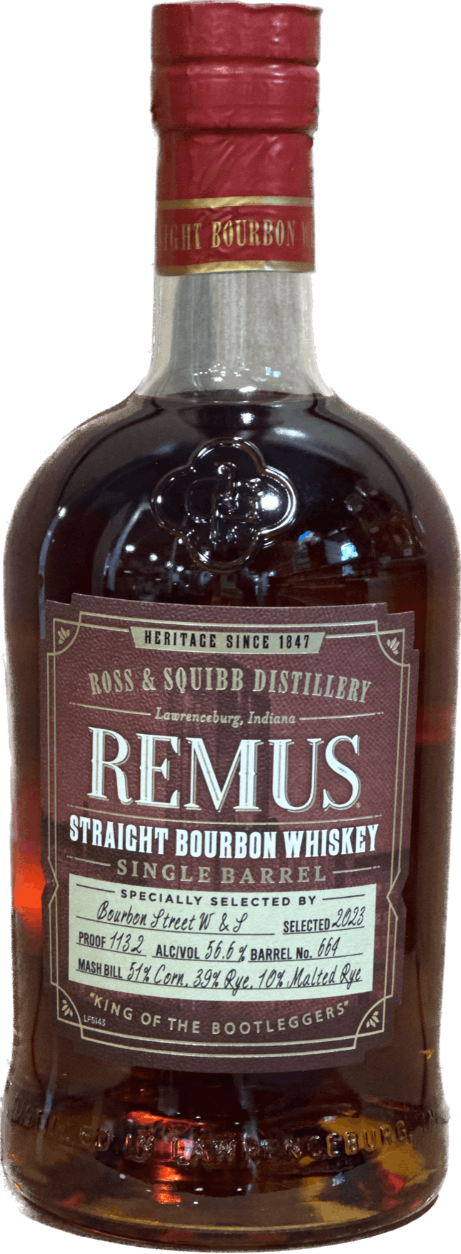 George Remus Straight Bourbon Whisky Américain