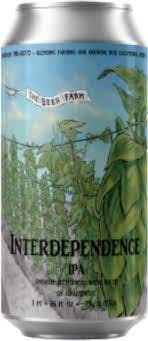 The Brookeville Beer Farm Interdependence 6 pack 12 oz. Can - Petite Cellars