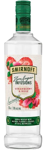 Smirnoff Zero Sugar Infusions Strawberry & Rose 750ml