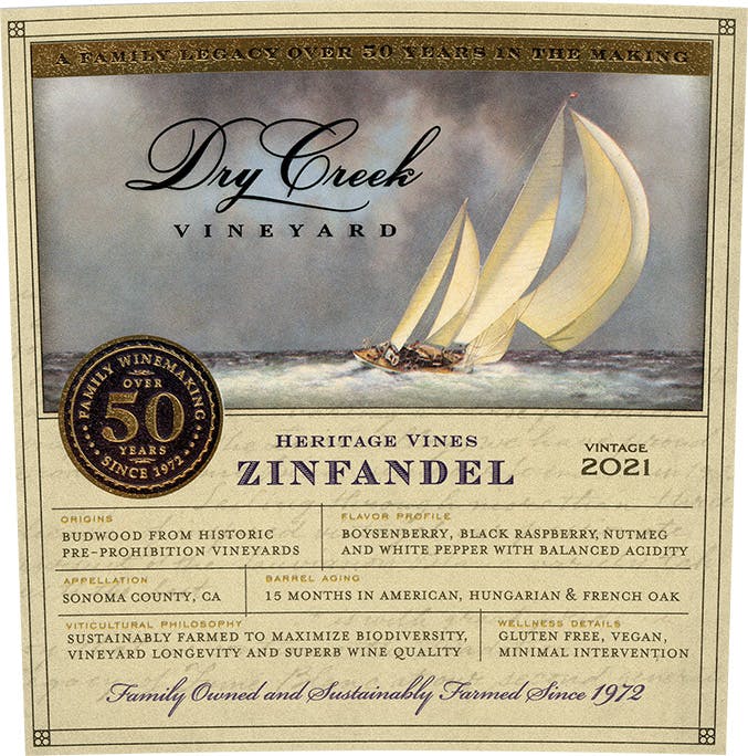 Dry Creek Heritage Vines Zinfandel 2021 750ml Allendale Wine Shoppe