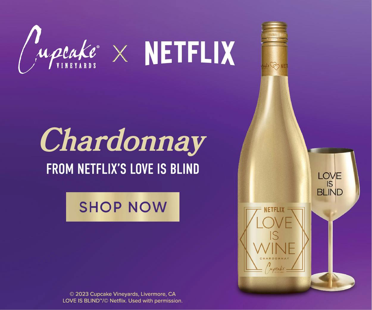 Netflix Love is Wine Chardonnay by Cupcake