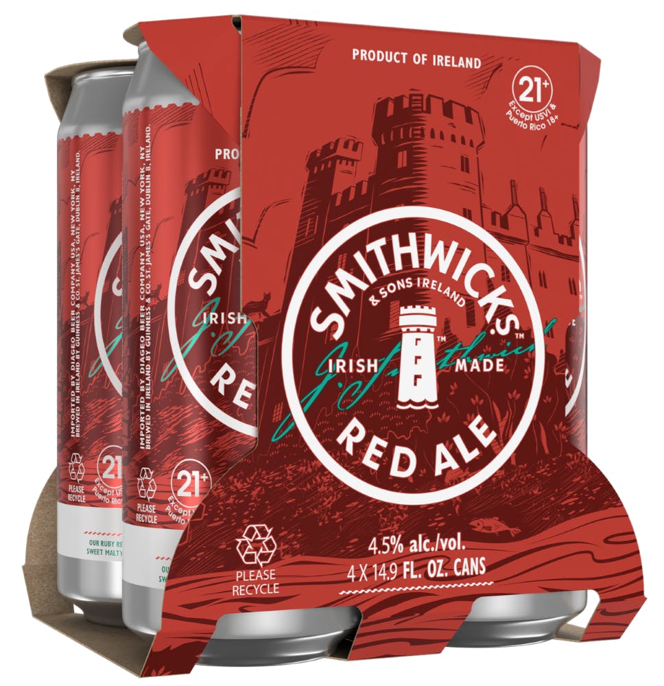 Smithwick's Red Irish Ale 4 pack 14.9 oz. Can - Yankee Spirits