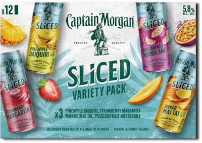 Captain Morgan Sliced Variety 12 Pack 12 Oz. Can - Yankee Spirits