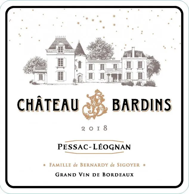 Château Bardins Pessac-Léognan 2018 750ml - Amanti Vino