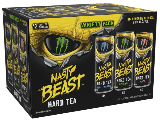 Monster NASTY BEAST HARD TEA VARIETY 12 pack 12 oz. Can - Yankee
