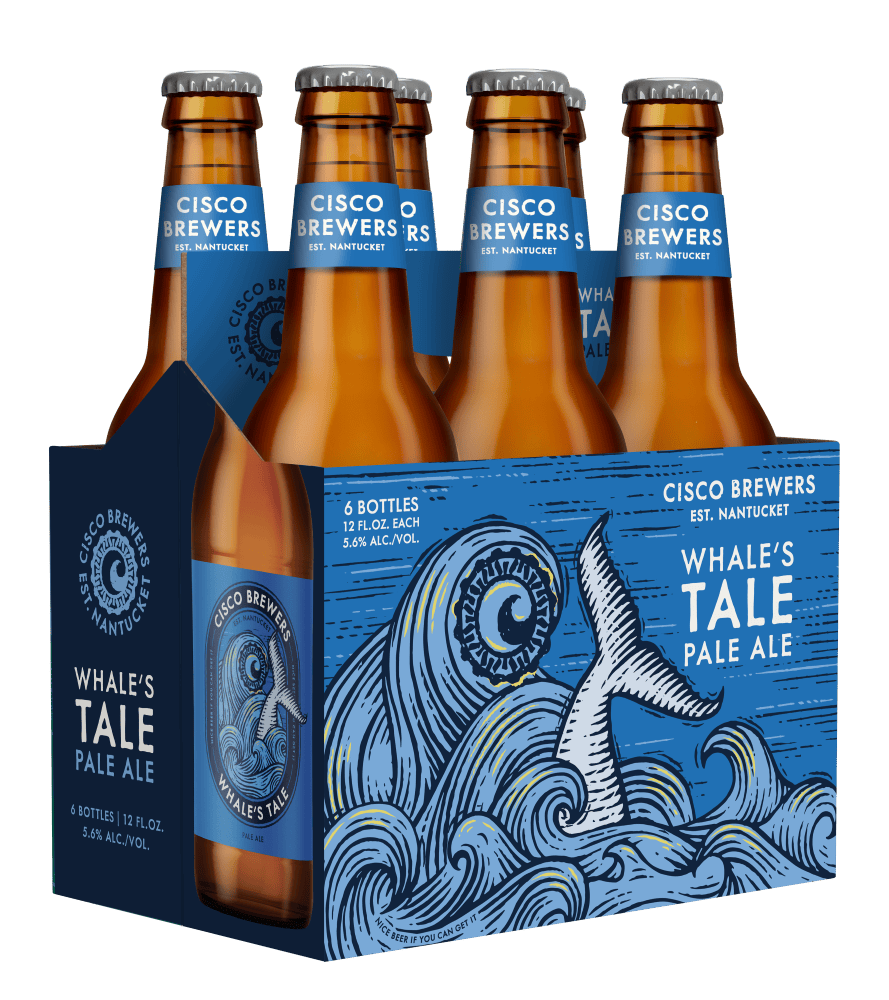 Cisco Brewers Whale's Tale Pale Ale 6 pack 12 oz. Bottle Yankee Spirits