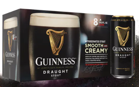 Guinness Draught Stout 14.9 FL. OZ. 4PK Cans