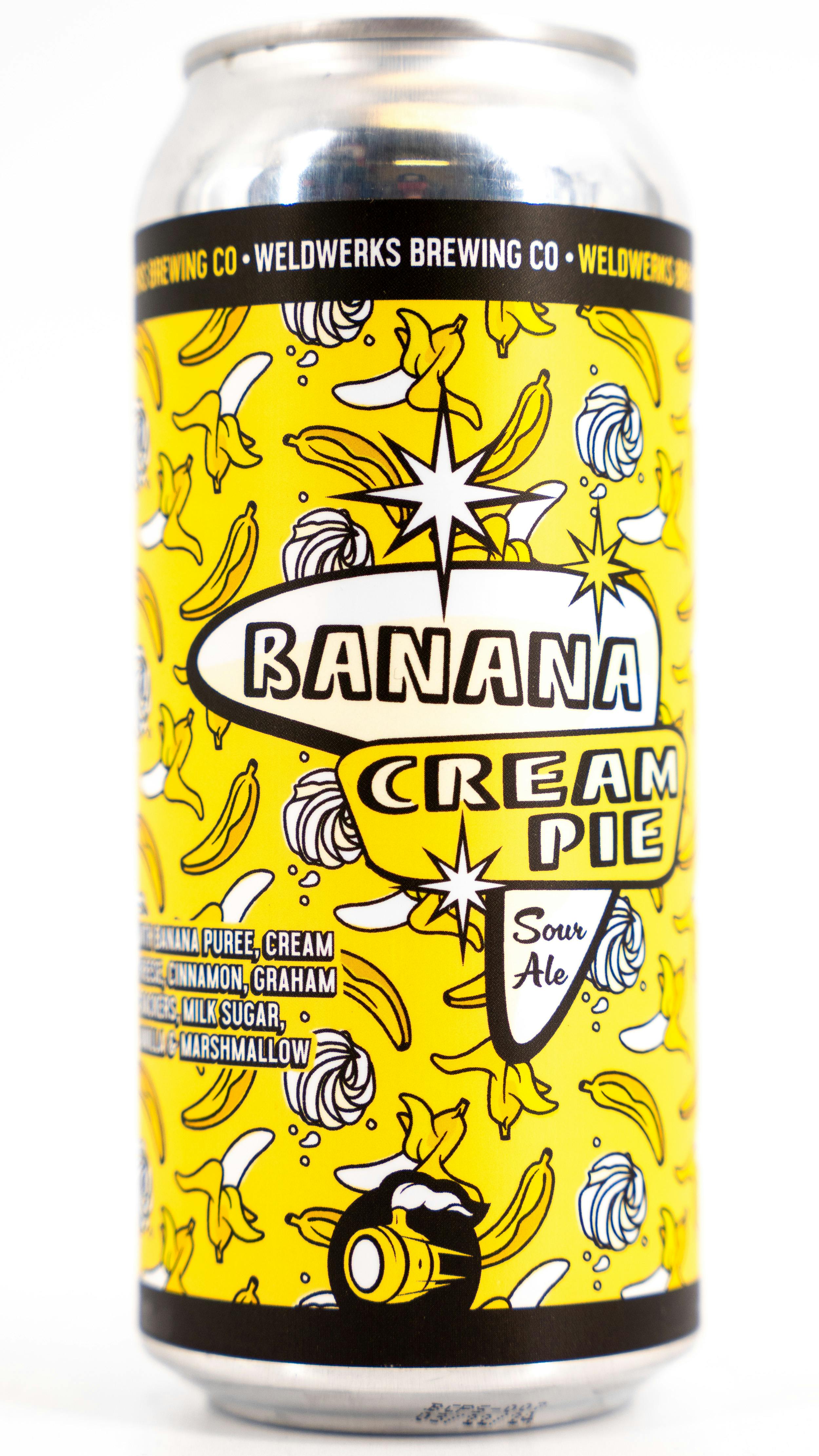 WeldWerks Brewing Banana Cream Pie 4 pack 16 oz. Can - Argonaut Wine &  Liquor