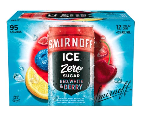 Smirnoff Ice Zero Sugar Red White & Berry 12 pack 12 oz. Can - Yankee  Spirits