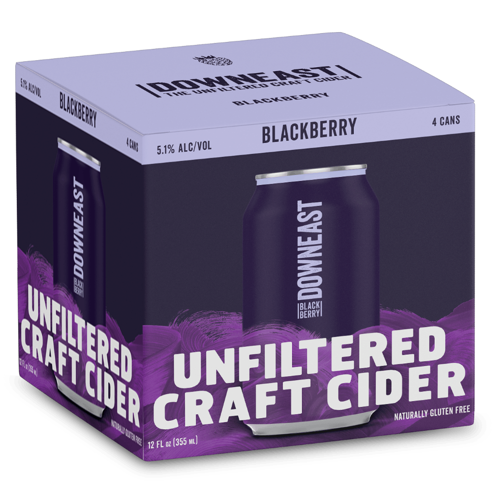 Downeast Cider House Blackberry Cider 4 pack 12 oz. Can Yankee Spirits