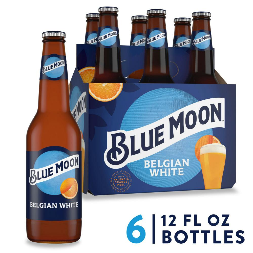 Blue Moon Brewing Company Belgian White 6 pack 12 oz. Bottle Yankee Spirits
