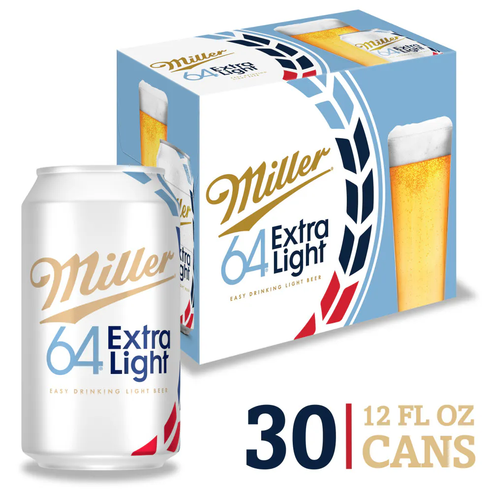 Miller 64 Extra Light 30 pack 12 oz. Can - Yankee Spirits